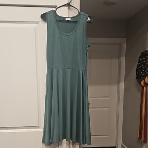 LuLaRoe Nicki Sleeveless Sage Green Midi Dress